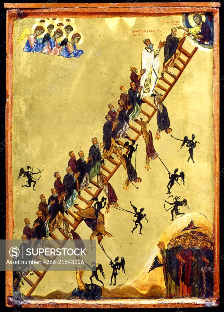 Heavenly Ladder of Saint John Climacus, Byzantine icon  