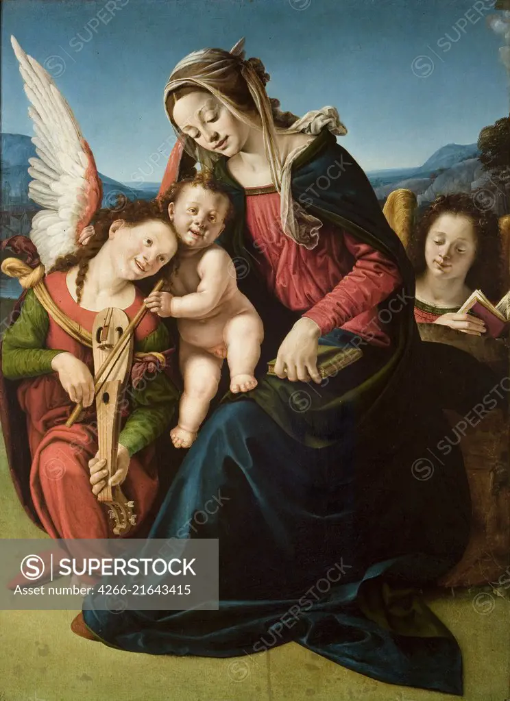 The Virgin and Child with Two Angels, Piero di Cosimo (ca 1462-ca 1521)