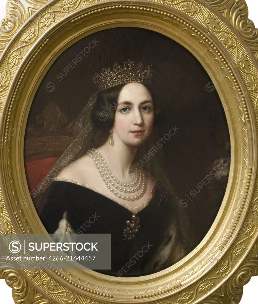 Portrait of Joséphine of Leuchtenberg (1807-1876), Queen of Sweden and Norway, Adlersparre, Sophie (1808-1862)