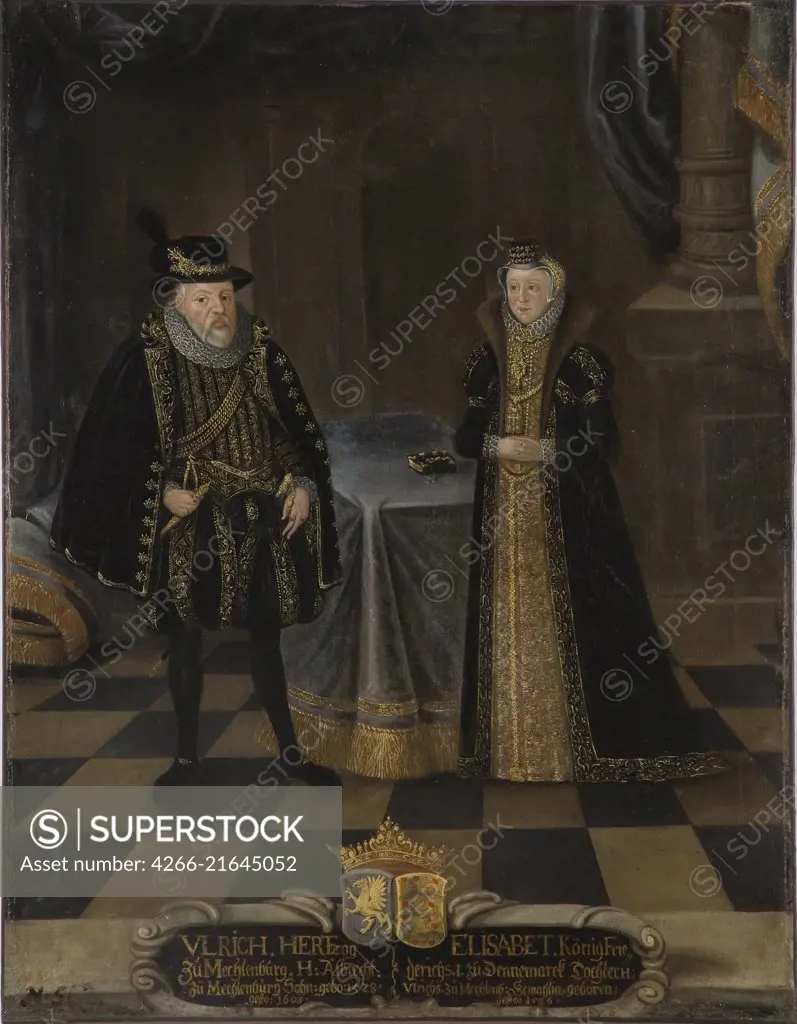 Portrait of Ulrich III (1527-1603), Duke of Mecklenburg and Elizabeth of Denmark (1524-1586), Duchess of Mecklenburg, Anonymous  