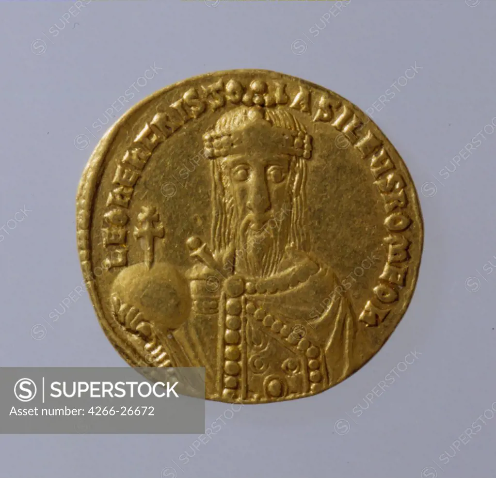 Solidus of Leo VI the Wise by Numismatic, Ancient Coins    Benaki Museum, Athens  886-912  Byzantium  Gold  Numismatics, Glyptics and Medals  Objects