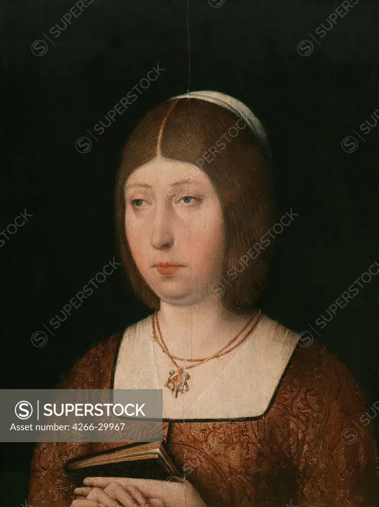 Queen Isabella I of Castile by Anonymous   / Museo del Prado, Madrid / c. 1490 / The Netherlands / Oil on wood / Portrait / 21x13,3