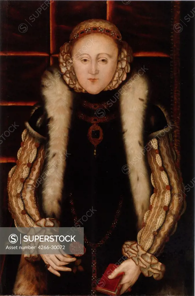 Portrait of Elizabeth I of England by English master   / Private Collection / c. 1560 / Great Britain / Oil on wood / Portrait / 91x62