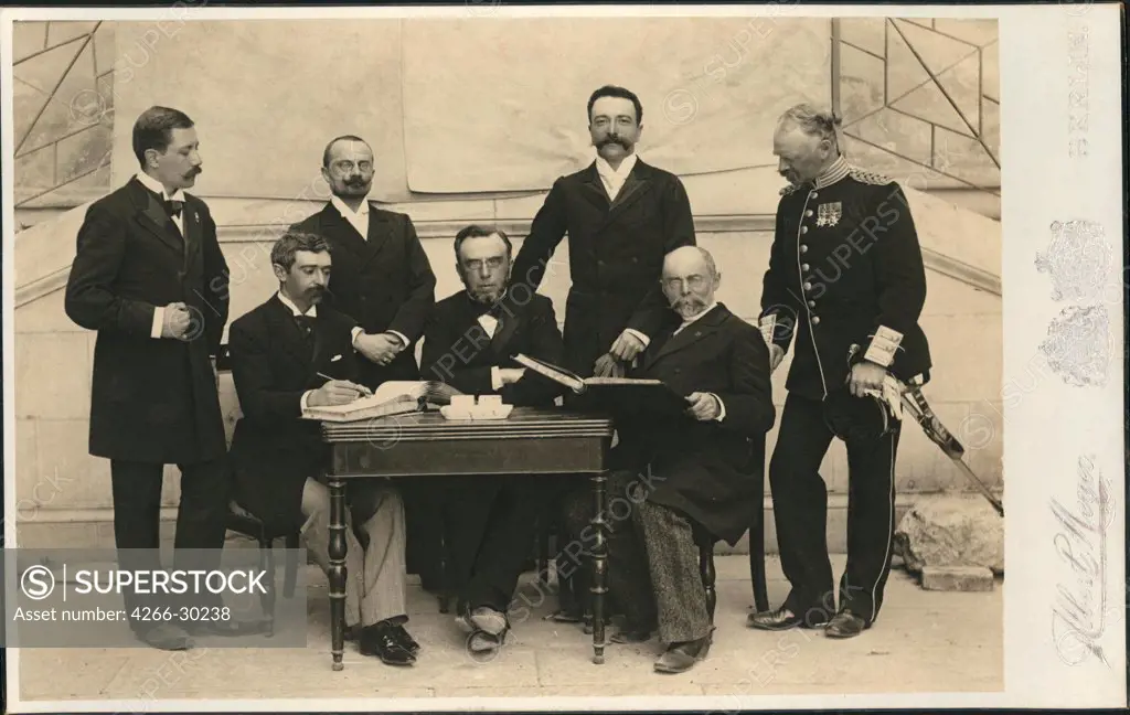 The members of the First International Olympic Committee. Athens, Greece, 1896 / Meyer, Albert (1857Ð1924) / Photograph / 1896 / Germany / Private Collection / Portrait,History