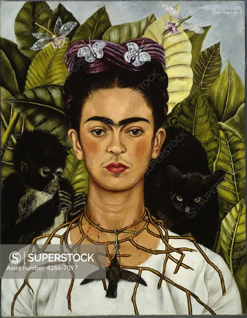 Kahlo, Frida (1907-1954) Harry Ransom Center, Texas 1940 62,6x47,9 Oil on canvas Surrealism Mexico 