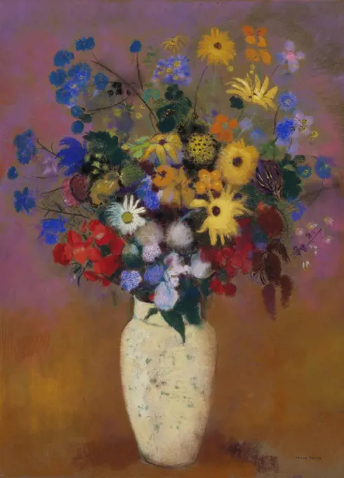 Redon, Odilon (1840-1916) © Museum of Modern Art, New York Painting 73x53,7 Still Life  Vase of Flowers