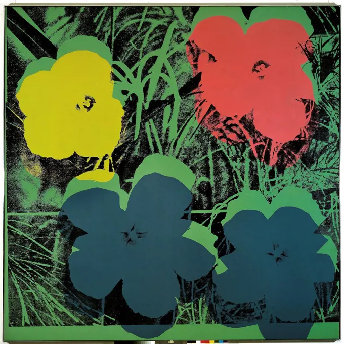 Ten-Foot Flowers by Warhol, Andy (1928-1987)/ Museum Frieder Burda, Baden-Baden/ 1967/ The United States/ Silkscreen ink on synthetic polymer paint on canvas/ Pop-Art/ 305x305/ Still Life