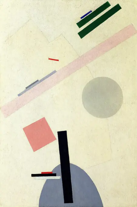 Suprematist Composition by Malevich, Kasimir Severinovich (1878-1935) / © Museum of Modern Art, New York / 1916-1917 / Russia / Oil on canvas / Abstract Art / 98x66 / Suprematism