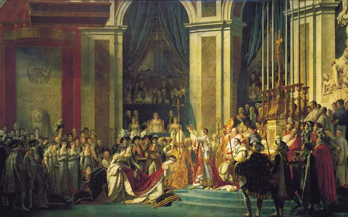 First French Empire by Jacques Louis David, oil on canvas, 1807, 1748-1825 France, Paris, Louvre, 621x979