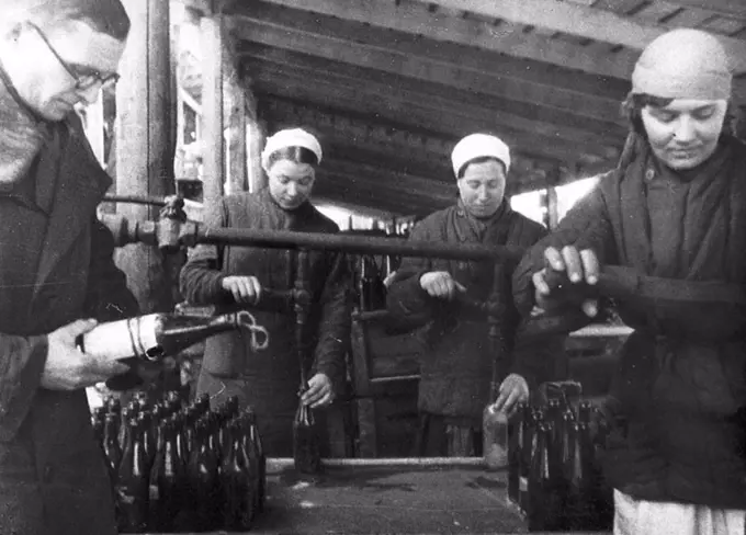 Production of the Molotov cocktails in Moscow, Anonymous  