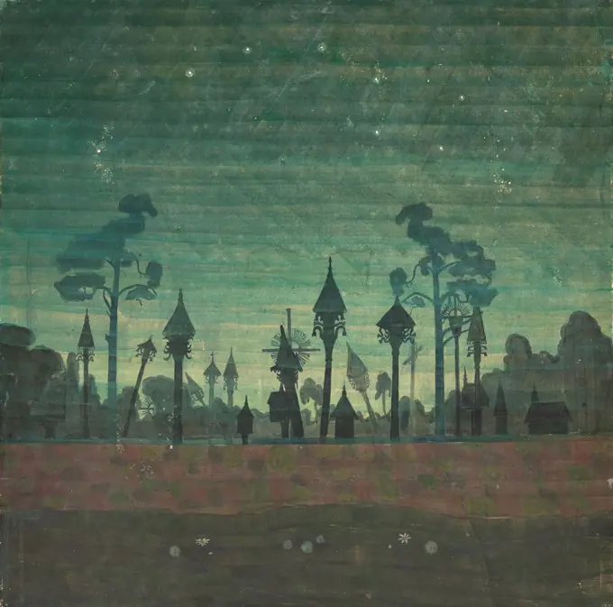 Lithuanian Graveyard, Ciurlionis, Mikalojus Konstantinas (1875-1911)