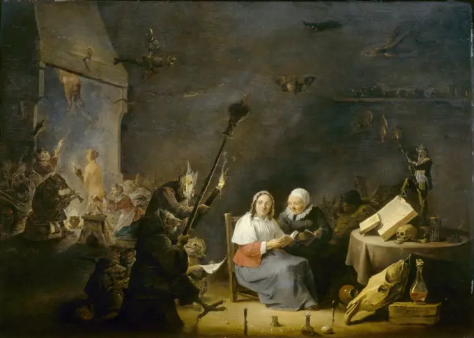 Initiation of a Witch, Teniers, David, the Younger (1610-1690)