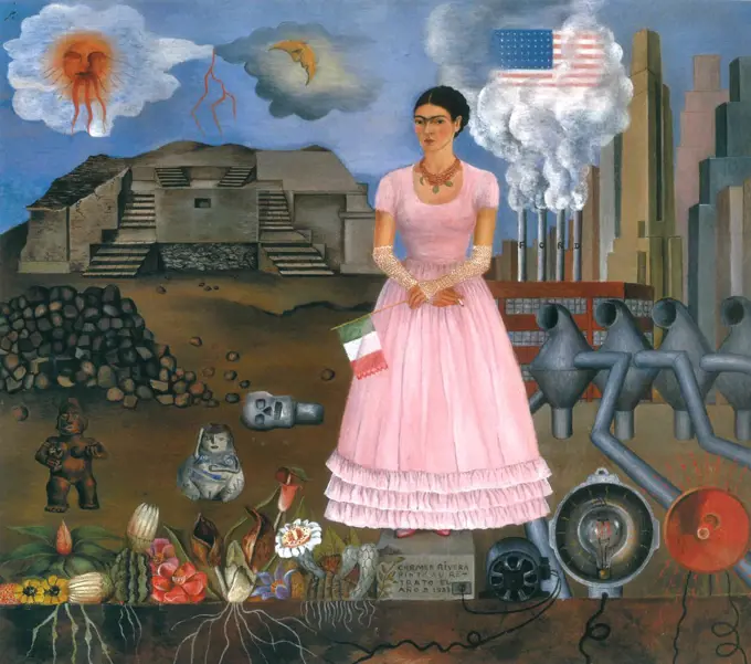 Self-Portrait Along the Border Line Between Mexico and the United States, Kahlo, Frida (1907-1954)