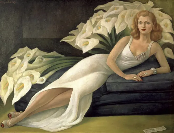 Portrait of Natasha Gelman, Rivera, Diego-Maria (1866-1957)