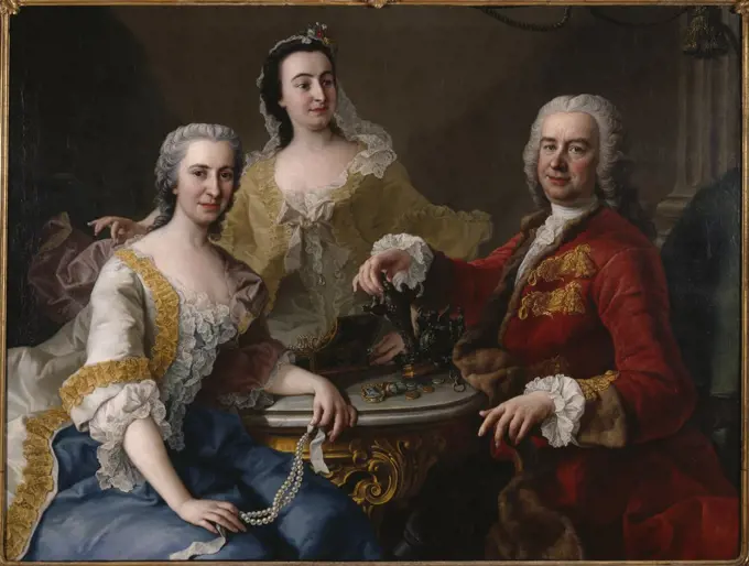 Joseph Angelo de France (1691-1761) with Family, Mijtens (Meytens), Martin van, the Younger (1695-1770)