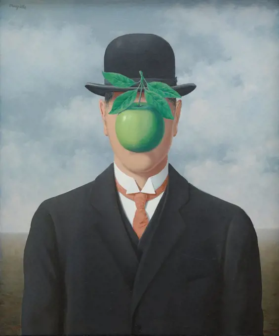 The Great War by Magritte, Rene Francois Ghislain (1898-1967)/ Private collection, Schwitzerland/ 1964/ Belgium/ Oil on canvas/ Surrealism/ 65x54/ Genre,Mythology, Allegory and Literature