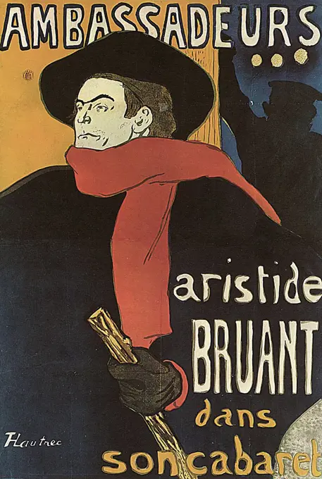 Poster by Henri de Toulouse-Lautrec, Colour lithograph, 1892, 1864-1901, Russia, Moscow, State A. Pushkin Museum of Fine Arts, 137x95