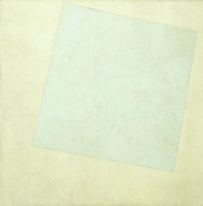 Suprematist Composition. White on White by Malevich, Kasimir Severinovich (1878-1935) / © Museum of Modern Art, New York / 1918 / Russia / Oil on canvas / Abstract Art / 79,4x79,4 / Suprematism