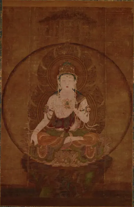 The Bodhisattva Akasagarbha (Kokuzo Bosatsu) by Anonymous   / Tokyo National Museum / 12th century / Japan / Tempera on silk / Mythology, Allegory and Literature / 132x84 / The Oriental Arts