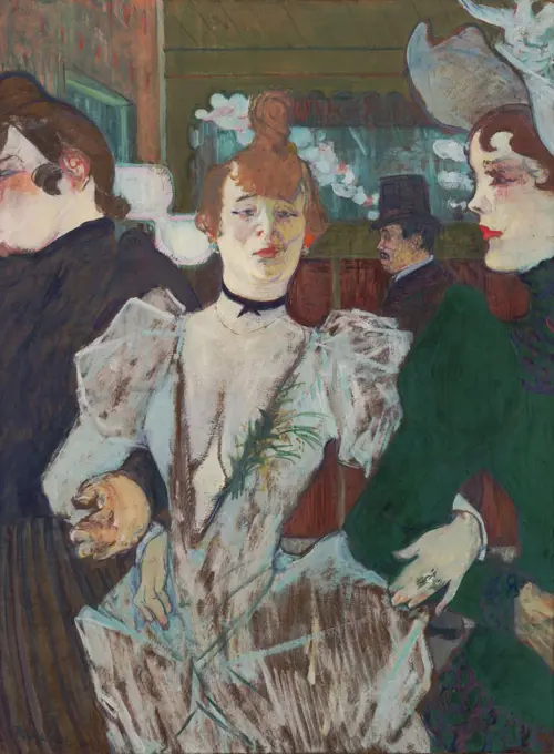 Woman in Moulin Rouge by Henri de Toulouse-Lautrec, oil on cardboard, 1891-1892, 1864-1901, USA, New York, Museum of Modern Art, 79,4x59