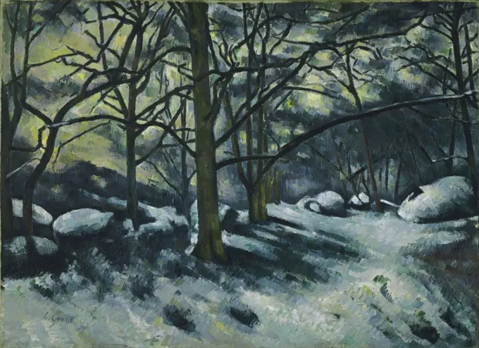 Winter landscape by Paul Cezanne, Oil on canvas, 1879-1880, 1839-1906, Usa, New York City, Museum of Modern Art, 73,5x100,7