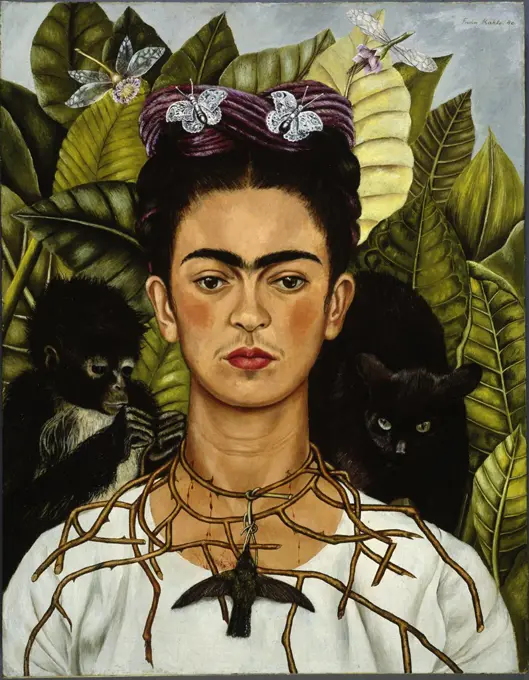 Kahlo, Frida (1907-1954) Harry Ransom Center, Texas 1940 62,6x47,9 Oil on canvas Surrealism Mexico 