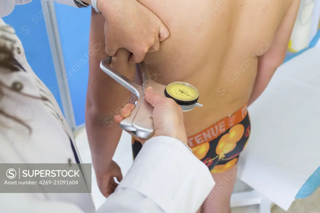 Medical consultation with a young obese patient. Obesity care and treatment center for children and teenagers , "Les Terrasses", Niort France.