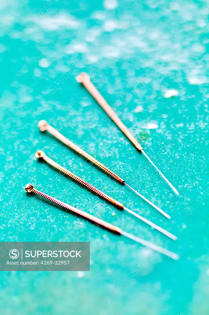 Acupuncture needles.