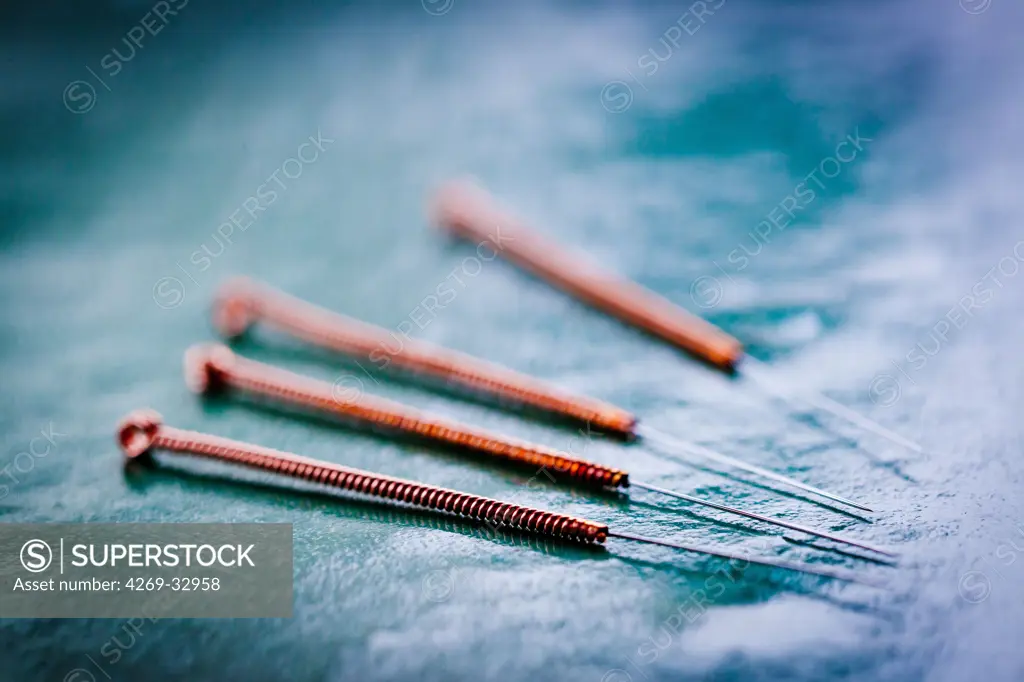 Acupuncture needles.