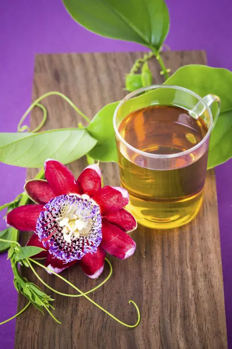 Herbal tea of passiflora.