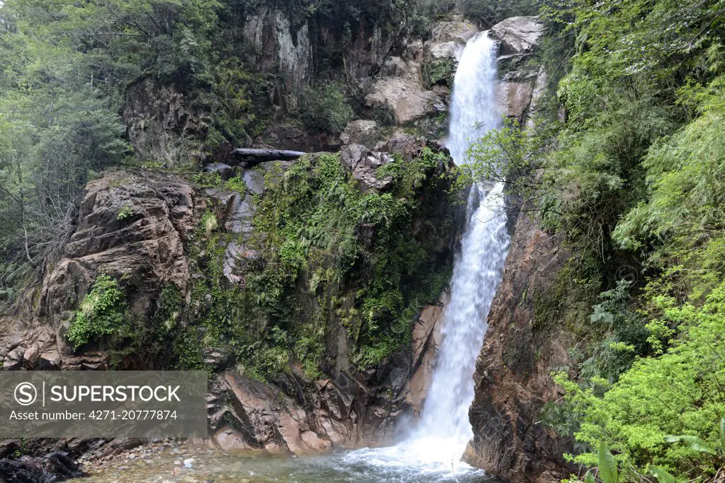 Waterfalls between Puerto Aisen and Puerto Chacabuco, Chile