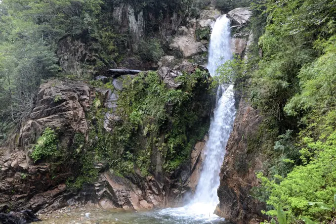 Waterfalls between Puerto Aisen and Puerto Chacabuco, Chile