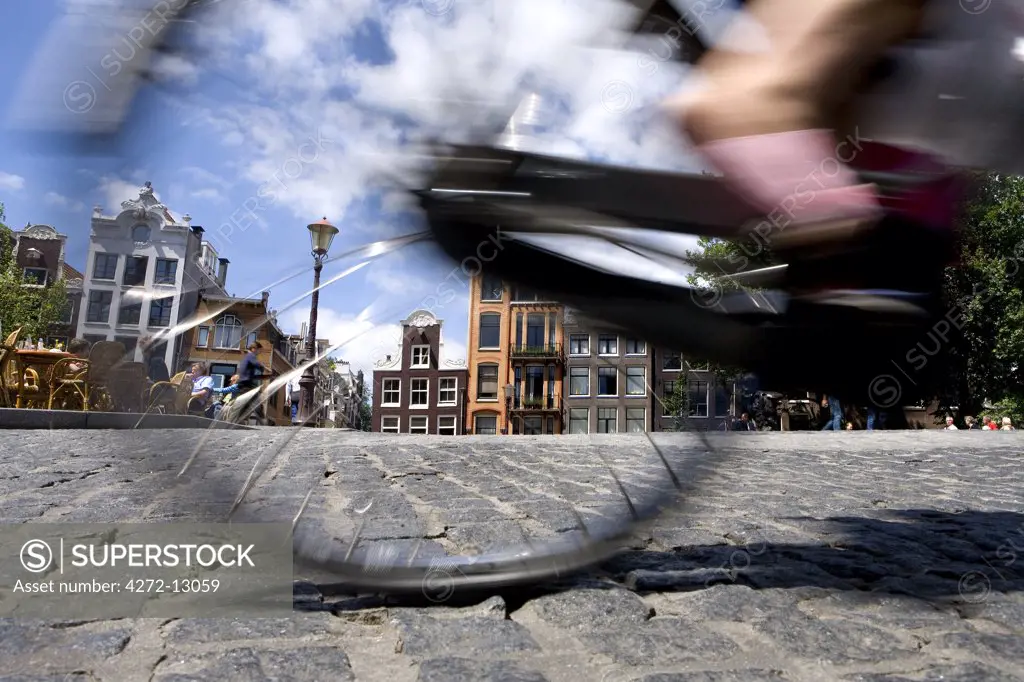 Cyclist, Amsterdam, the Netherlands