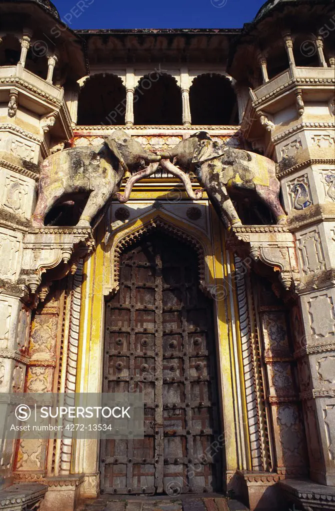 Hathi Pol, or elephant gate, marks the main entrance to Bundi's imposing Rajput palace.