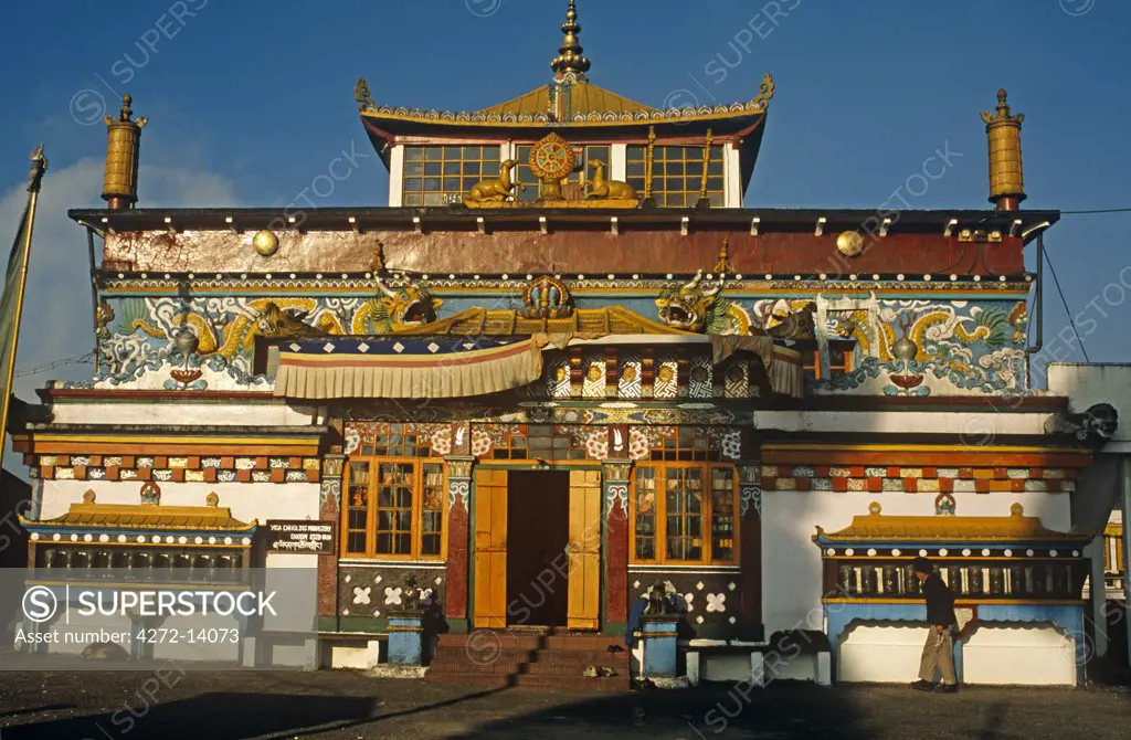 India, West Bengal, Ghoom, nr Darjeeling. The Yiga Choling Monastery (aka Old Ghoom Monastery.)