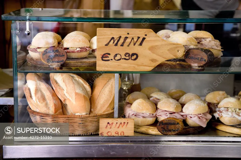 Typical rolls, Panino, Venice, Veneto, Italy