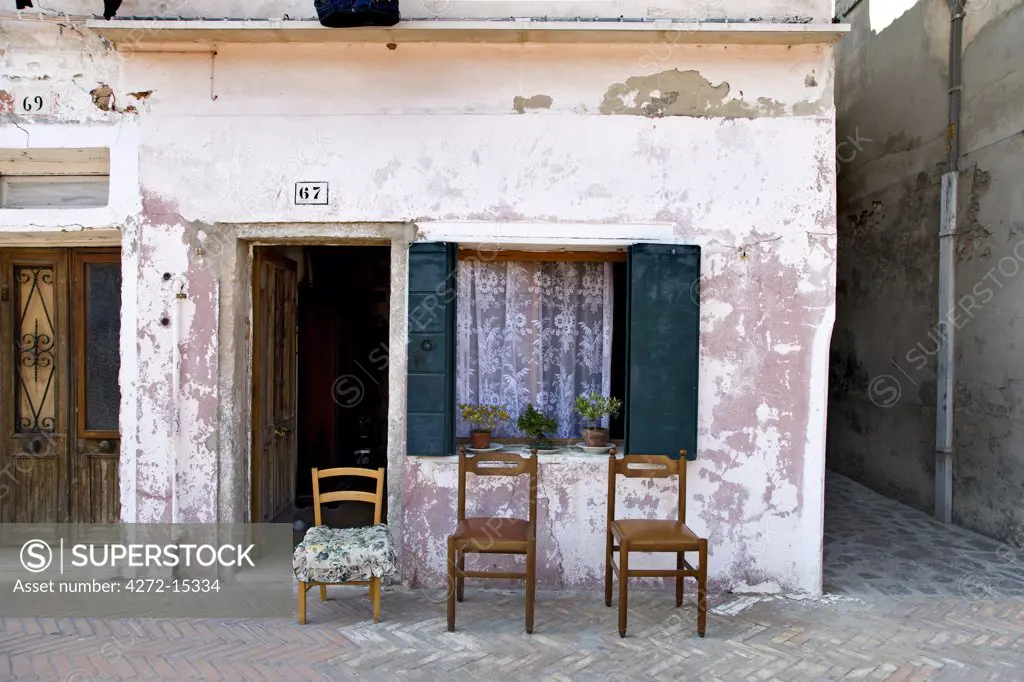 House, Burano Island, Venice, Veneto, Italy