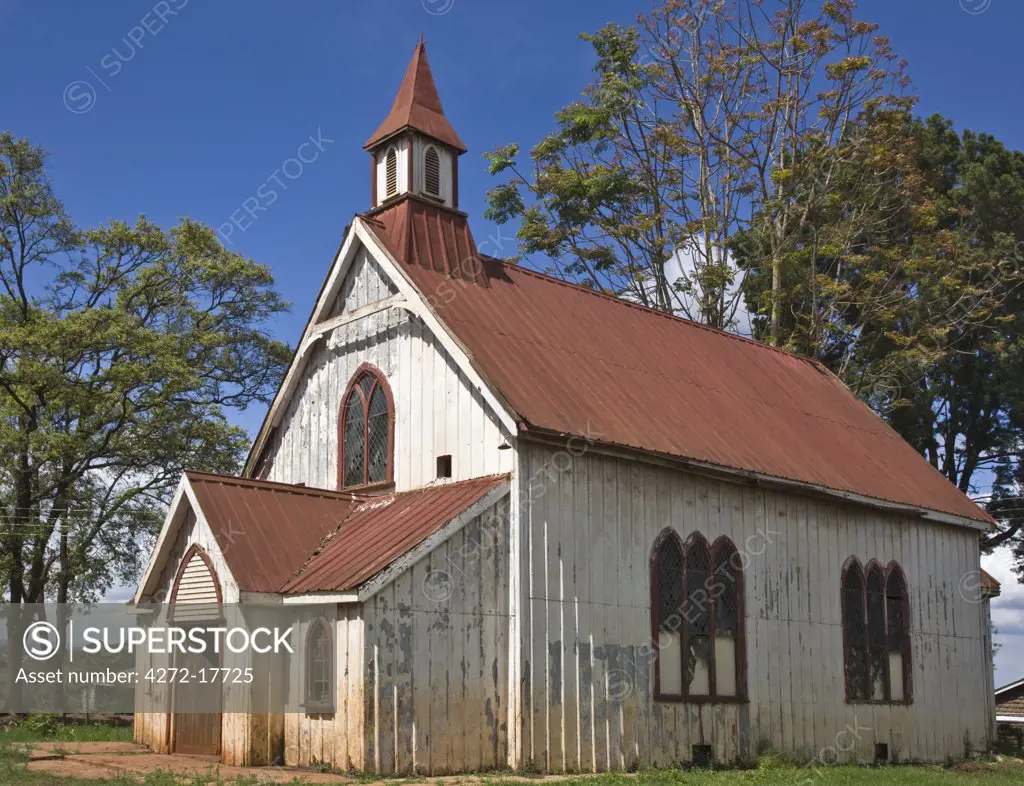 Kenya, Kiambu, Kikuyu. The Church of the Torch near Kikuyu is the oldest Presbyterian church in East Africa. The first service was held there in 28th January 1909.