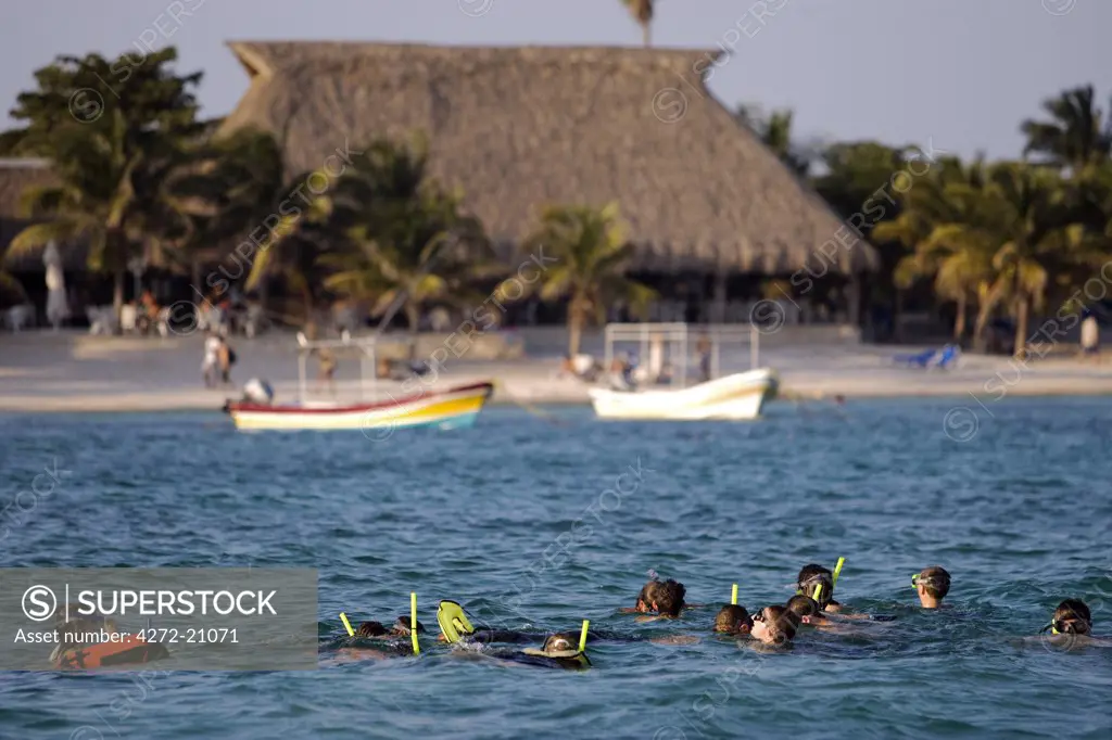 Playa del Carmen, Mexico. Snorkeling in the Caribbean near Play del Carmen