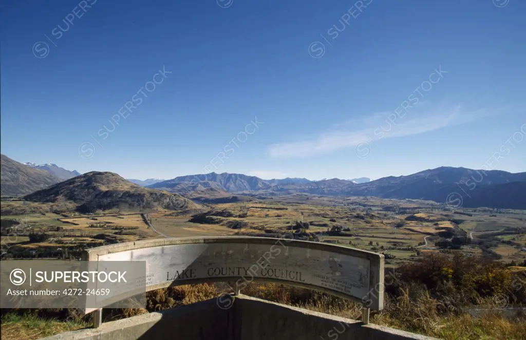 View point over Queenstown environs, South Island, New Zealand.