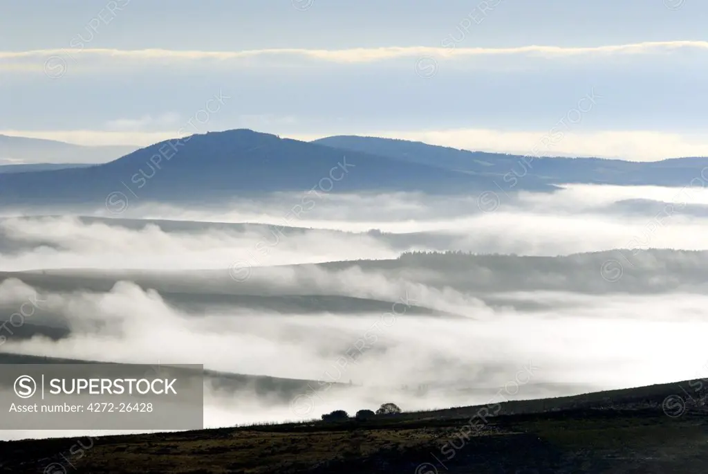 Montesinho Nature Park at dawn, Tras os Montes, Portugal