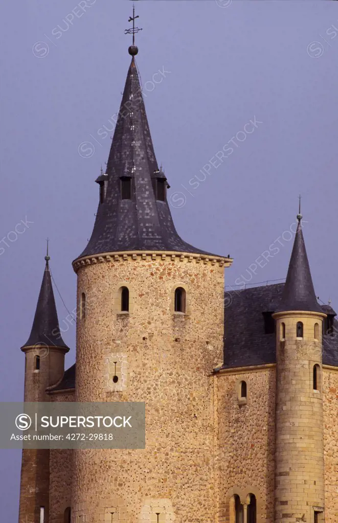 Segovia's Alcazar, or fortified palace, originally dates from the 14th and 15th centuries but was virtually rebuilt following a fire in 1862.  It is believed to be the model for Disneyland's Californian castle.