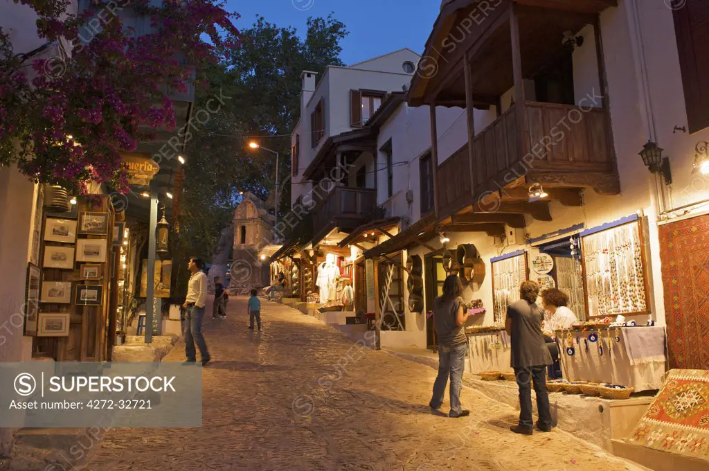 Shops in the Old Town of Kas, Lykia, Turquoise Coast, Turkey