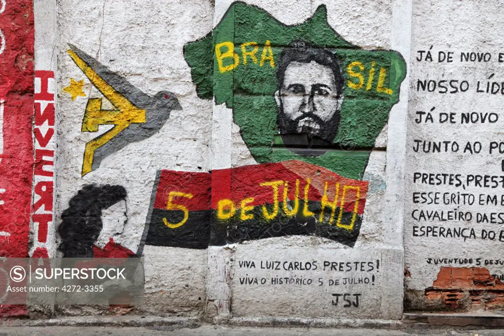 Graffiti in the centre of Rio de Janeiro, Brazil.