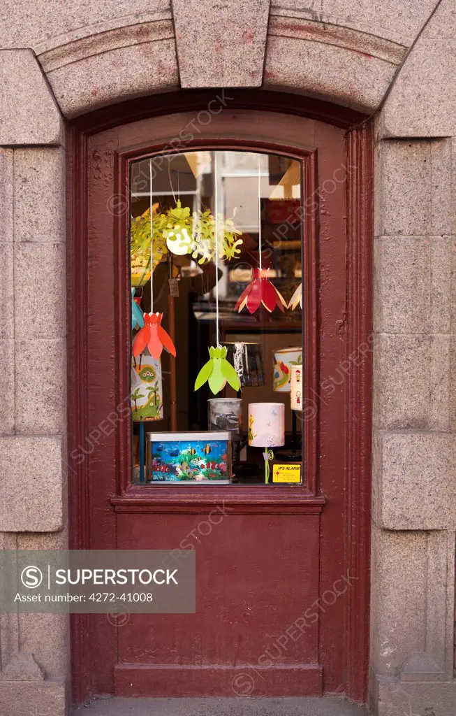 Gothenburg, Sweden. A lighting shop in central Gothenburg displays contemporary designs alongside the more traditional.