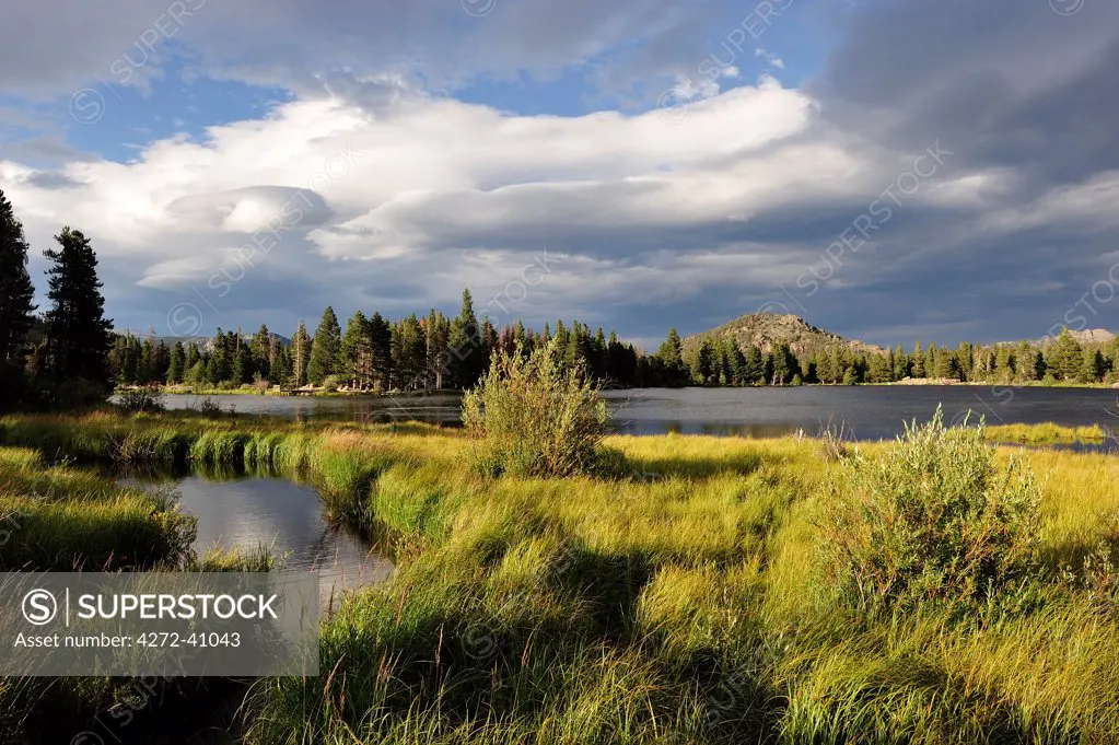 Sprague Lake in the Rocky Mountain National Park, Colorado, USA