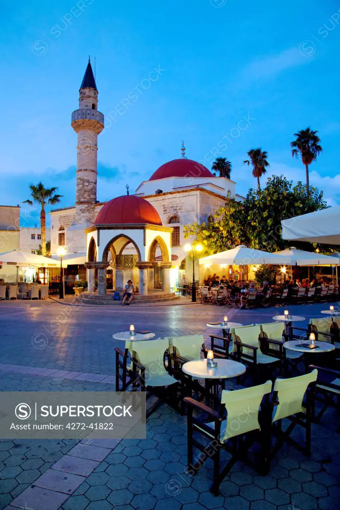 Greece, Kos, Southern Europe. The main square in the historic centre of Kos City