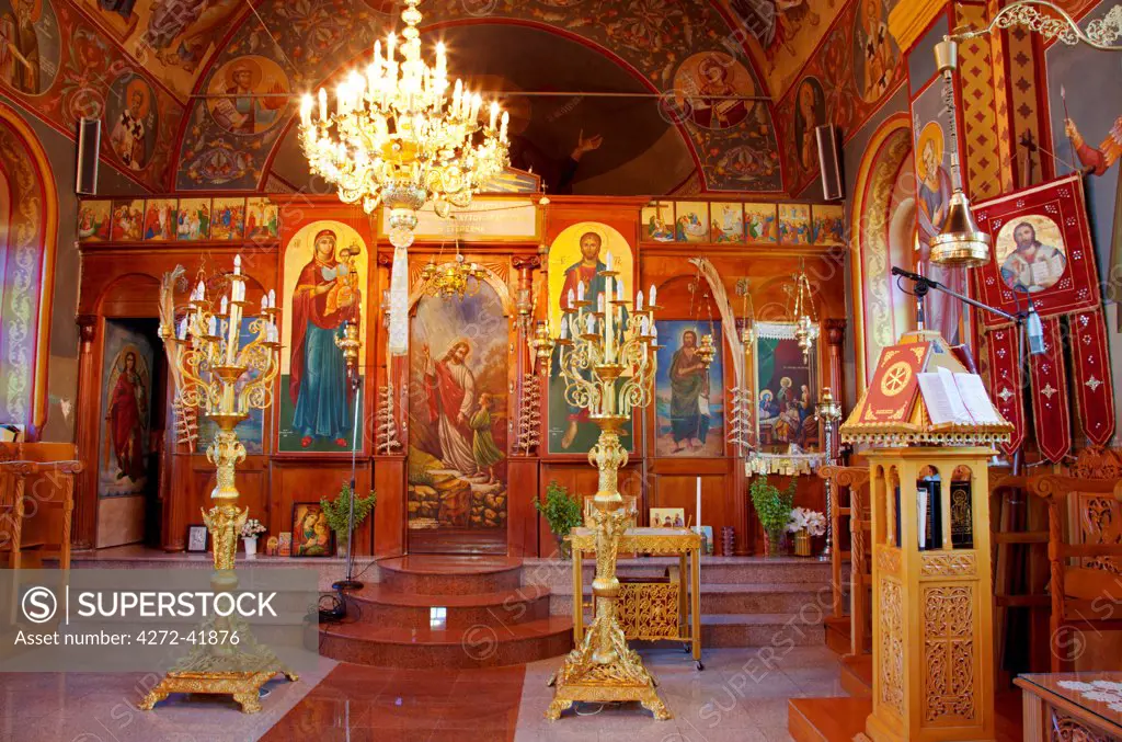 Greece, Kos, Southern Europe, Interior of a church in the city of Kos