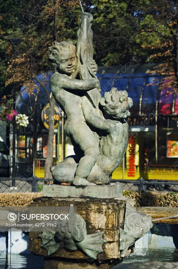 Cherub Water Fountain, Located in the Unesco World Heritage Old Town