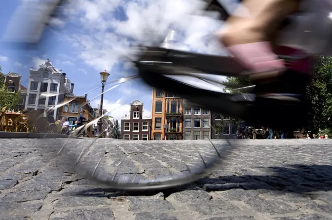 Cyclist, Amsterdam, the Netherlands